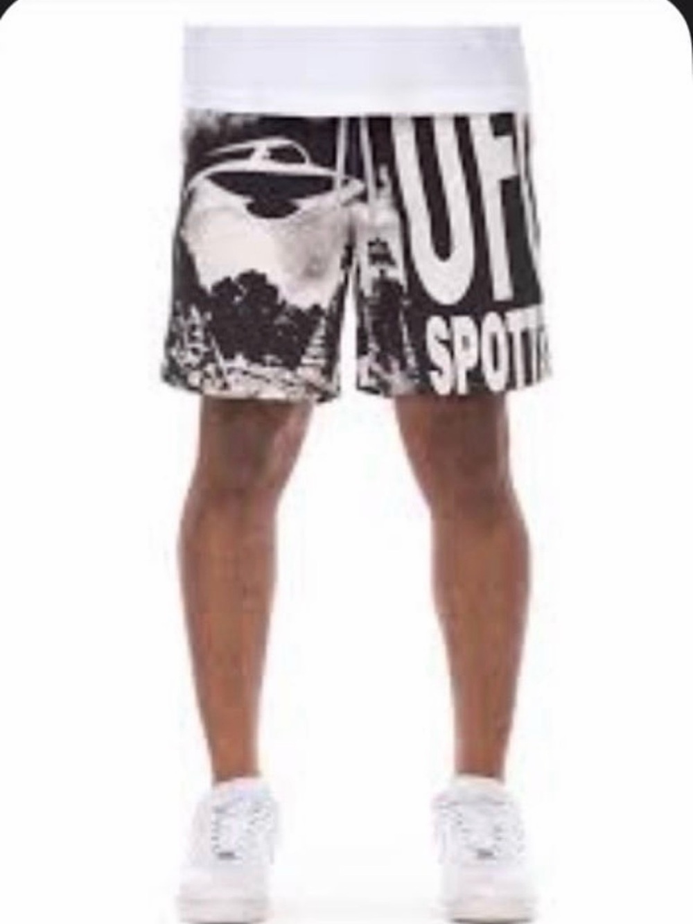Billionaire Boys Club Black & White Graphic Shorts